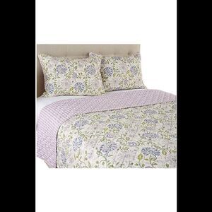Home Reflections Floral Quilt & Sham Set Lavender